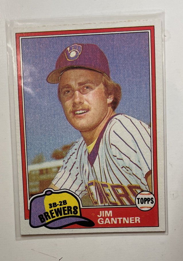  1981 Topps # 482 Jim Gantner Milwaukee Brewers